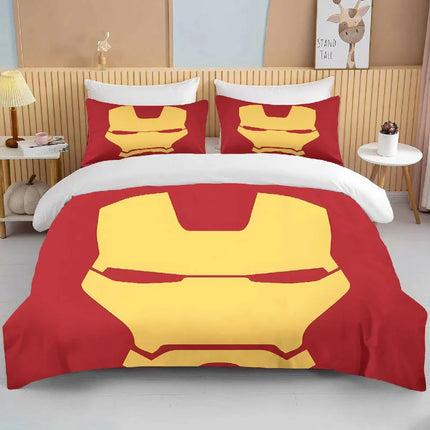 10 Sizes Marvel Iron Man Bedding Set Cartoon Anime Duvet Cover Comforter Pillowcase Boys Girls Children Adults King Bed Set