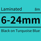 Black on Turquoise / 12mm