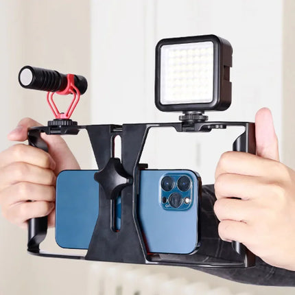 Assist Handheld Stabilizer Camera Bracket Phone Cage Motion Frame Tripod Stand for IPhone Video and Photo Shooting VLOG