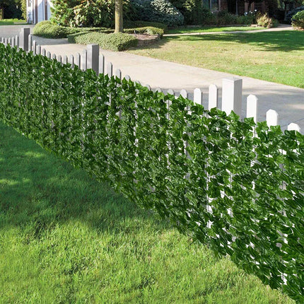 100/300cm artificial green ivy hedge fence panel artificial ivy leaves outdoor home garden balcony fence screen turf decoration