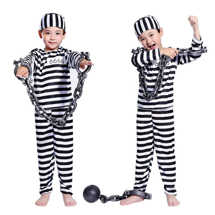 Cosplay Halloween Ghost Festival Prisoner Clothes Sexy Violent Male Prisoner Adult Male Prisoner Uniform Children Prisoner Suit