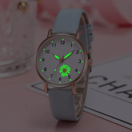 Luxury Watches for Women Luminous Retro Female Watch Ladies Belt Back Light Leather Strap Quartz Wristwatches Montre Femme