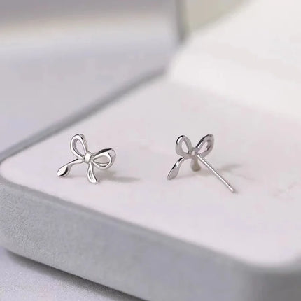 Silver Butterfly Stud Earrings - Elegant Hypoallergenic Jewelry for Women