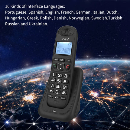 Expandable Cordless Phone System with 3 Lines Display Caller ID Hands-free Calls Intercom Conference Call Mute Function