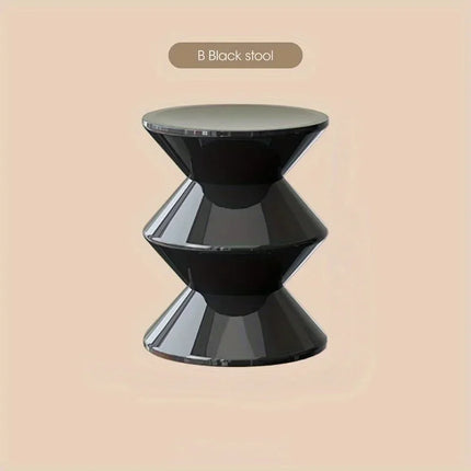 Plastic Coffee Table - Modern Side End Table for Living Room, Sofa, Hallway, Balcony - Durable Plastic Nightstand Foot stool