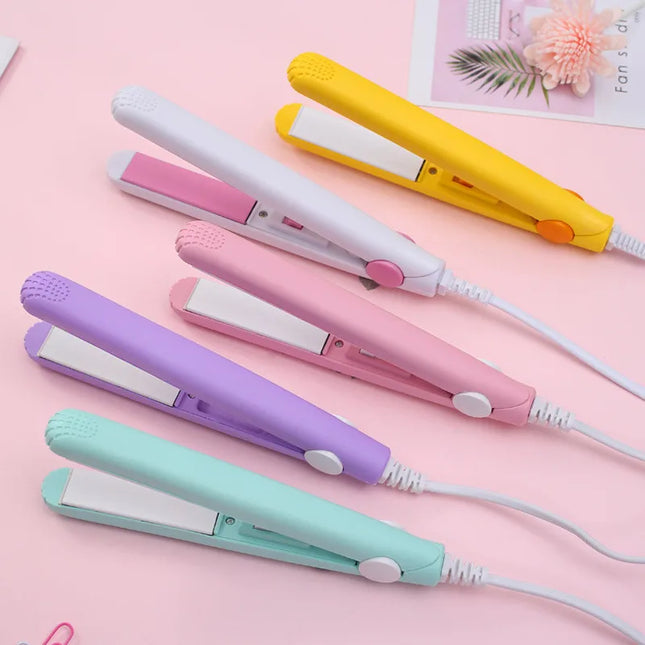 2 in 1 Mini hair Curler Portable Straightener Pro Salon Curler Hair Wand iron  small curling iron for short hair Styling tools