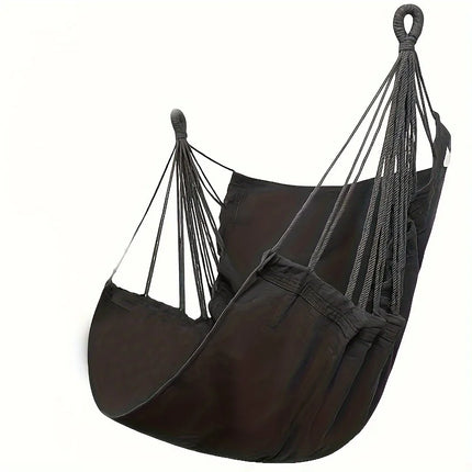 1pc Leisure Fabric Hammock Chair Outdoor Swing Chair Hammock Dormitory Hammock Chair Anti Rollover Hammock(With Storage Bag