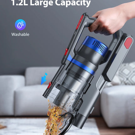 BUTURE JR500 450W 36000PA Suction Power Handheld Cordless Wireless Vacuum Cleaner Home Appliance 1.2L Dust Cup Removable Battery