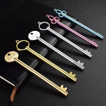 Customized LOGO Retro Key Styling Gel Pen Personalized Name Wedding Gift School Stationery Office Supplies Cute Signature Pens