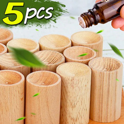 1/5PCS Mini Wooden Essential Oil Diffuser Wood Aroma Fragrance Oil Aromatherapy Diffuser for Home Office Car Bedroom Living Room