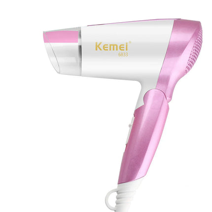 kemei hair dryer KM-6833 foldable hair dryer for student and travel