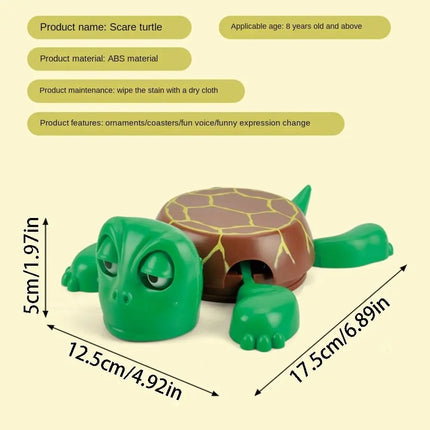 Press To Sound Panicked Turtle Coaster Gaping Eyes Creative Turtle Base Cup Mat Frightened Non-slip Water Cup Pad Cafes