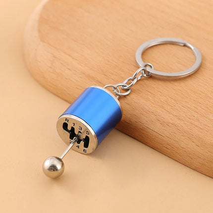 Creative Six Gear Shift Keychain Car Pendant Shifter Metal Keyring Handbag Gift