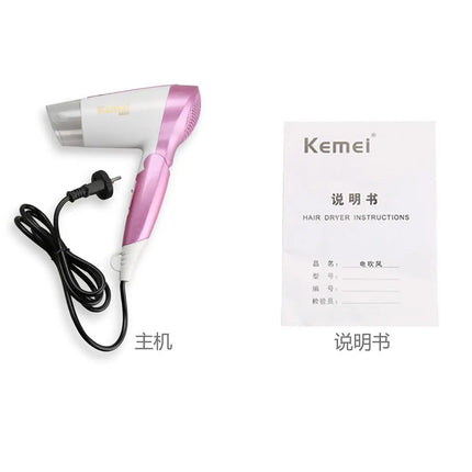 kemei hair dryer KM-6833 foldable hair dryer for student and travel