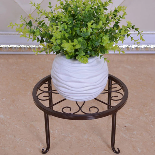 Metal Plant Stand Flower Pot Base Holder Stool for Home Garden Indoor Outdoor Flower Plant Display Free Standing Bonsai Holder