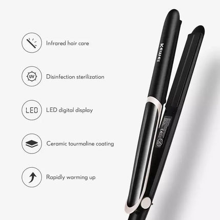 Kemei Electric Hair Straightener KM-2219 Wholesale Good Price Hair Iron With Infrared Ray Hair Straightener And Curler