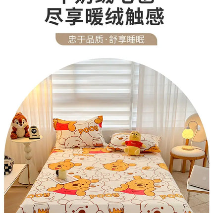 Winnie Bear the Pooh Cartoon Blanket Kawaii Velvet Sheet Home Textile Flannel Soft Warm Throw Bedding Sofa Cover for Girls Gift