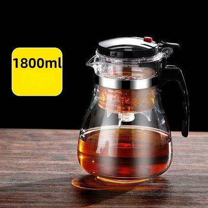 Tea Pot For Tea With Infuser Glass Kettle Heat Resistant Tea Maker Flower Tea Herbal Pot Convenient Office Coffee Teapot Teaware