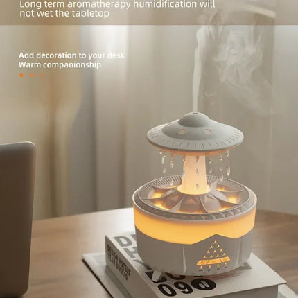 Rain Cloud Night Light humidifier with raining water drop sound and 7 color led light essential oil diffuser aromatherapy