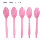 10PCS  Pink spoon