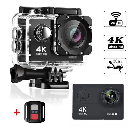 Action Camera Ultra HD 4K/30fps WiFi 2.0-inch 170D Underwater Waterproof Helmet Video Recording Cameras Sport Cam