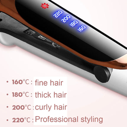 2024 BEST 4 Gears Adjustable Flat Iron Hair Straightener Fast Warm-up Multi-functional Ceramic Curling Iron For Wet & Dry Hair