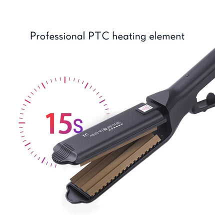 Ceramic Crimper Iron For Fluffy Hairstyle Curling Iron Corrugation Plate Crimper Hair Irons Anti Static Hair Crimping Iron