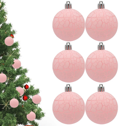 Macaron Christmas Ball 6Pcs Hanging Balls Ornaments Christmas Tree Decoration Home Christmas Pendant Craft For Party Supplies