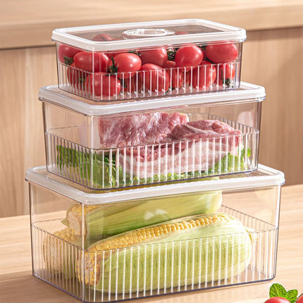 Refrigerator Storage Box Timing Fresh Fridge Organizer Vegetable Fruit Baskets Food Storage Containers Pantry Kitchen Organizer