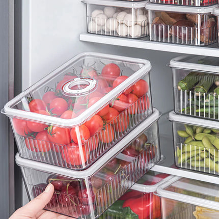 Refrigerator Storage Box Timing Fresh Fridge Organizer Vegetable Fruit Baskets Food Storage Containers Pantry Kitchen Organizer