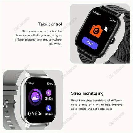 2024 New Smart Watch For Men Women Gift 1.44'' Touch Screen Sports Fitness Watches Bluetooth Calls Digital Smartwatch Wristwatch