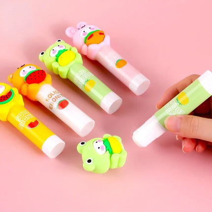 2024 Cartoon High Viscosity Solid Glue Kindergarten Pupils Hand Glue Stick DIY Office Supplies Cute School Supplies Glue Sticks