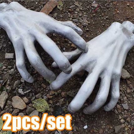 Halloween Plastic Fake Human Hands Party Horror Props Halloween Decorations Two Piece Set Of Halloween Witch Hands