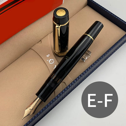 Yongsheng 630 Fountain Pen Long Knife 14K Gold F M Nibs Piston inking Gold Clip school supplies office Business Writing ink pens