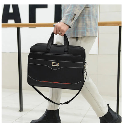 Simple Tote Men Business Briefcase Handbag For 15.6 inch Laptop Bags Large Capacity Shoulder Bags Travel Notebook Messenger Bag