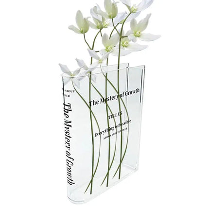 Clear Book Vase Transparent Book Flower Vase Book Vases For Flowers Bookshelf Decor Planter For Floral Arrangement Home Decor