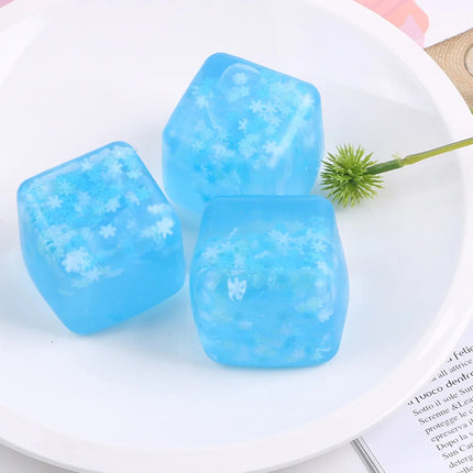 Mini Anxiety Relief Toy Creative Soft Squeeze Stretch Toy Versatile Ice Cube Sensory Toy for Adults Stress Relief