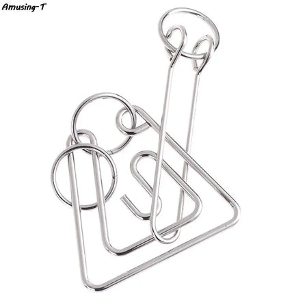 NEW Challenging Metal Wire Puzzle Brain Teaser Game Triangle Ring for Adults Kids Classical Educational Toys Metal Ring Toys