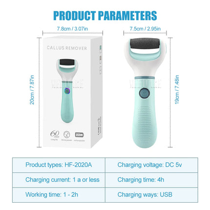 Wireless Foot Grinder USB Recharge Waterproof Anti Callus Dead Skin Cracks Pedicure Shaver Remove Dry Dead Cracked Safe Painless