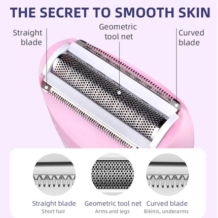 Kemei Rechargeable Lady Shaver Electric Hair Remover Epilator Shaving Wool Scraping for Whole Body Use Female Care