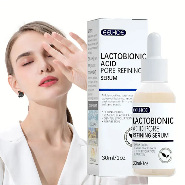 Lactobionic Acid Shrink Pores Facial Serum Firm Moisturizing Essence Liquid Repair Face Pores Beauty Skin Care Korean Cosmetics