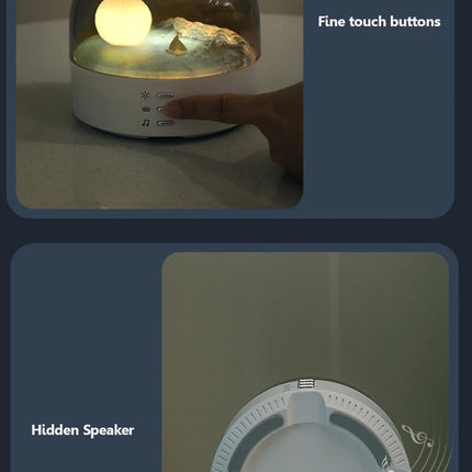 Mini Portable Bluetooth Speaker Ambient Light High Quality Sound Bluetooth Music Box with Dimming Soft Light Wireless Music Play