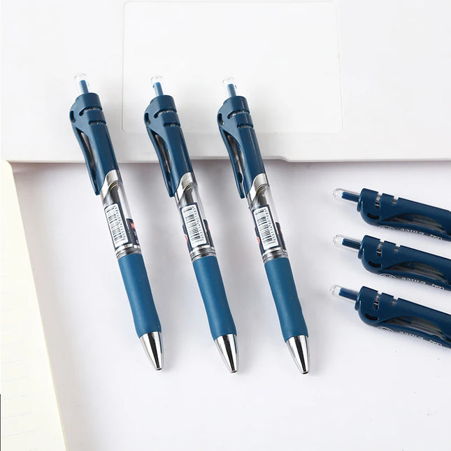 K35 Nurse Press Type Gel Pen Doctors Supplies 0.5mm Dark Blue Smooth Writing Pen Refills for Student Writing Stationery Pens