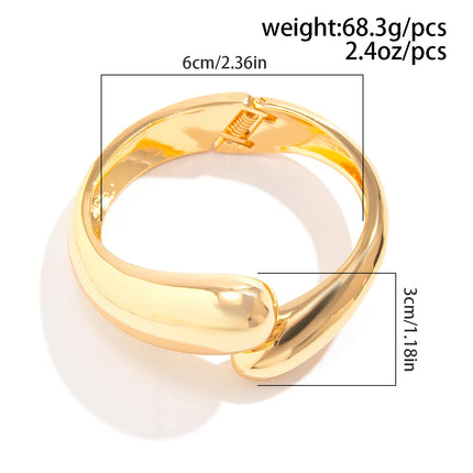 Creative Water Drop Bracelet Fashion Statement Gold Color Adjustable Cuff Open Bracelet Women's Retro Aesthetic Bangle Jewelry