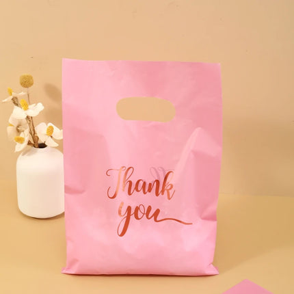 100pcs Thank You Plastic Gift Bags, Gift Wrapping Supplies Gift Bags Perfect For Thank You Gifts, Party Decor