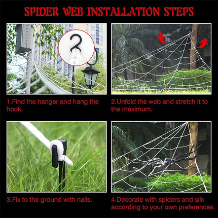 Halloween Spider Web Giant Stretchy Cobweb For Home Bar Haunted House Scary Prop Horror Yard Outdoor Halloween Party Decoration