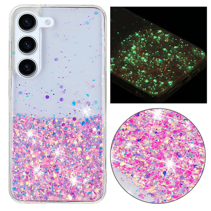 Night Glowing Glitter Phone Case For Samsung Galaxy S23 S24 Ultra S23 S24 Plus A54 A34 A25 A15 A35 A55 5G Anti Drop Back Cover