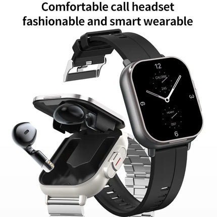 New D8 Bluetooth headset smart watch two-in-one full-screen touch Bluetooth call heart rate blood oxygen bracelet headset