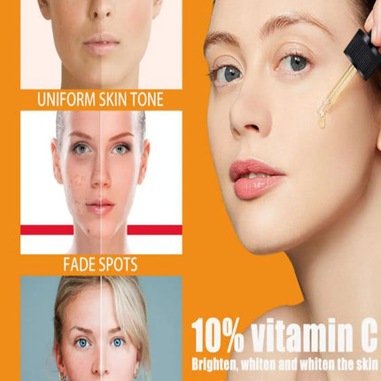 Vitamin C Hyaluronic Acid Facial Brightening and Whitening essence Liquid can reduce black spots and acne marks, and make skin t