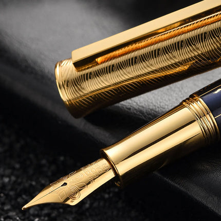 hongdian 1868 fountain pen High end exquisite retro huanghe river series writing ink pens school office supply gift pen 35# nib